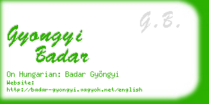 gyongyi badar business card